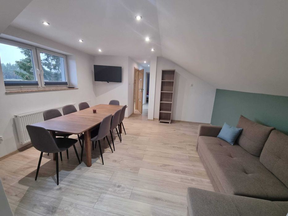 mieszkanie kaszuby, domki na Kaszubach, lasy, kulig