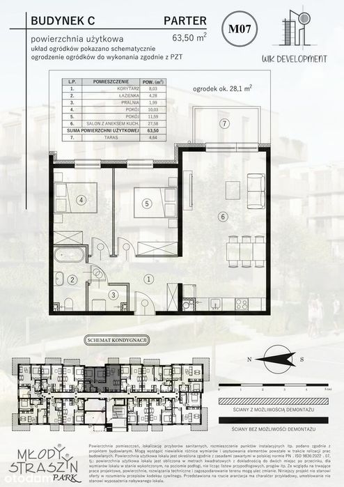 3-pokojowe mieszkanie 63m2 + ogródek Bez Prowizji