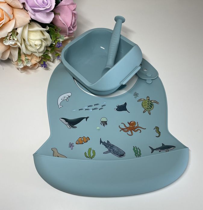 Силиконовая детская посуда