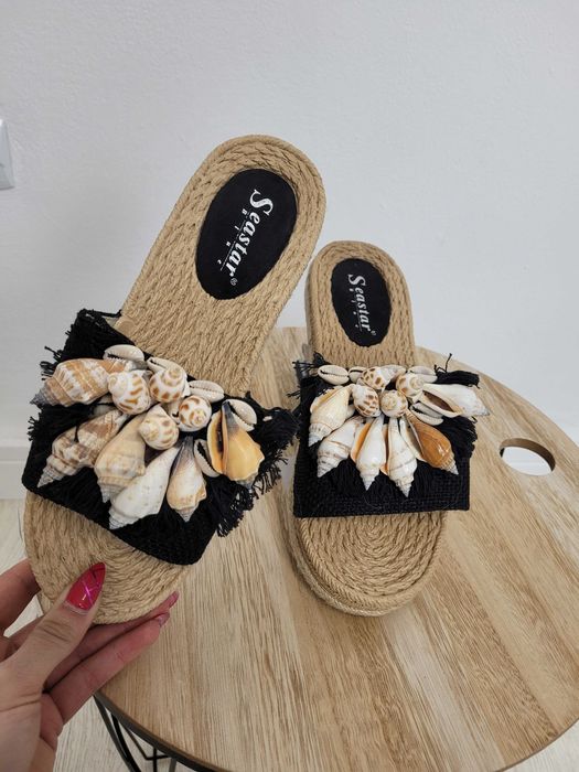 NOWE Klapki sandały damskie rozm 35-41 espadryle czarne