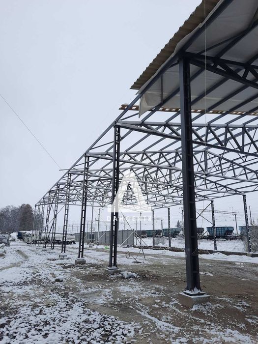 Каркас ангару 12х48х5 двосхилий для будівництва  під замовлення