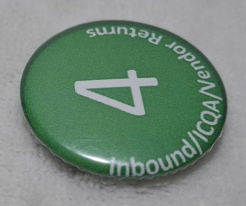 Przypinka, 4, Amazon, Inbound/ICQA/Vendor Returns, 3,2cm, Amazon