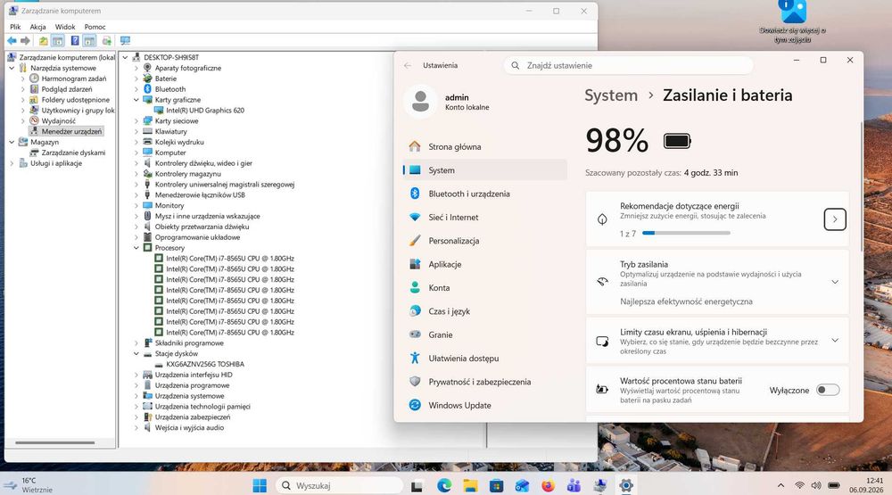 Lenovo thinkpad L490 i7-8565U ram 32 DB DDR4 dysk SSD 256GB