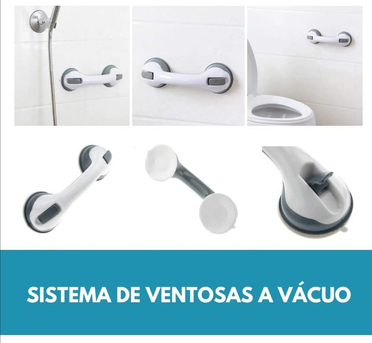 Suporte /barra de apoio chuveiro banheira de ventosa S/ furos