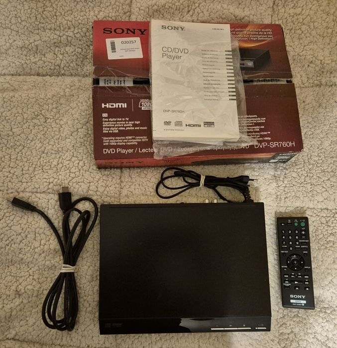 Odtwarzacz DVD Sony DVP-SR760HB (czarny) BL504 z pilotem + kabel  HDMI