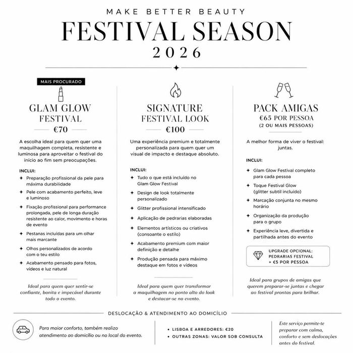 Serviços de beleza
