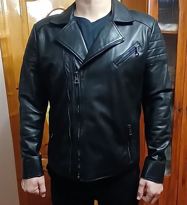 Чоловіча шкіряна куртка m-l