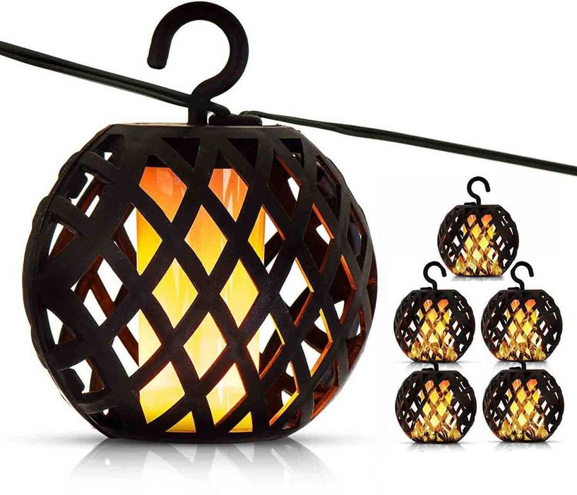 lampa solarna  KULE OGNIOWE 7CM 5SZT