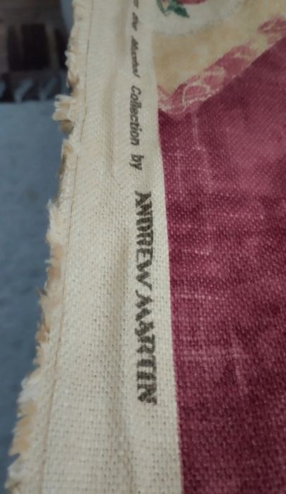 Tecido grosso algodão terracota com elefantes