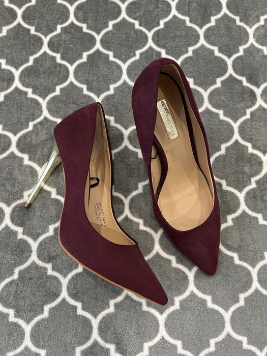 Szpilki szpic buty na obcasie primark r 38 zamsz czółenka jak nowe