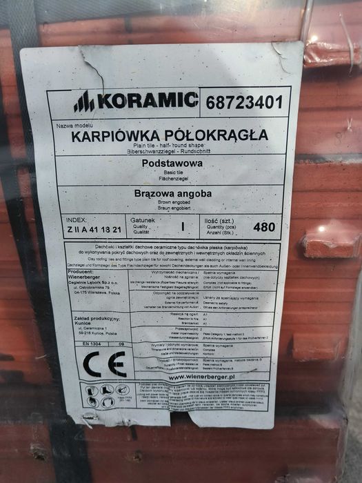 Dachówka - Karpiówka półokrągła brązowa