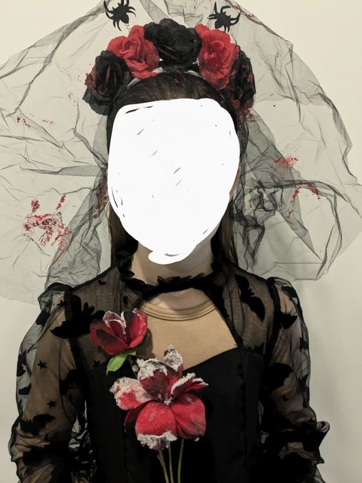Vestido de carnaval ou Halloween de noiva amaldiçoada amaldiçoada