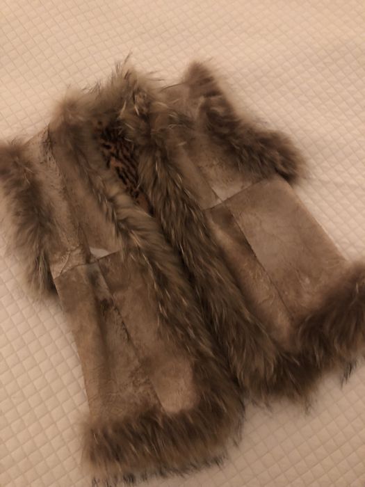 Colete/gilet em pele verdadeira tmn 38