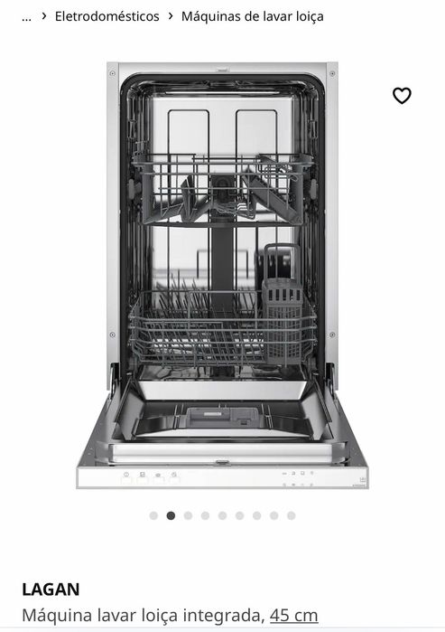 Máquina loiça integrada 45 cm estreita IKEA