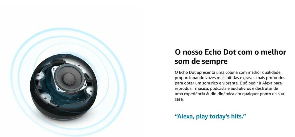 Echo Dot 5ª geração Preto (última geração)