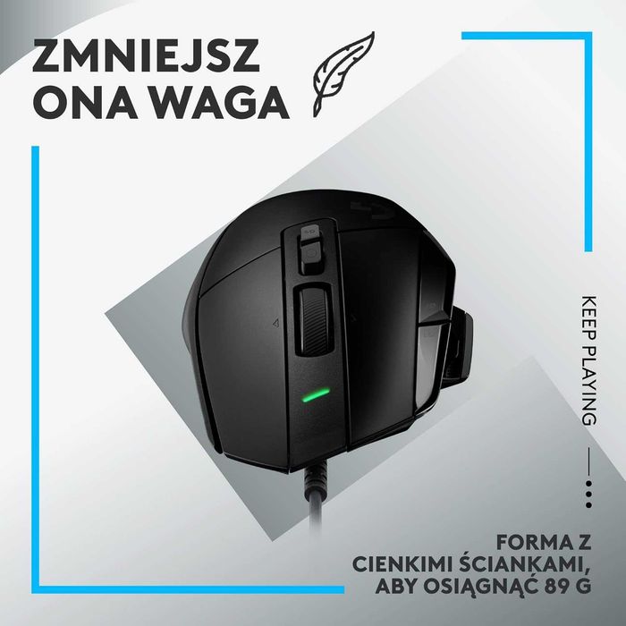 Mysz gamingowa Logitech G502X HERO 25K, 11 przycisków, RGB LIGHTSYNC