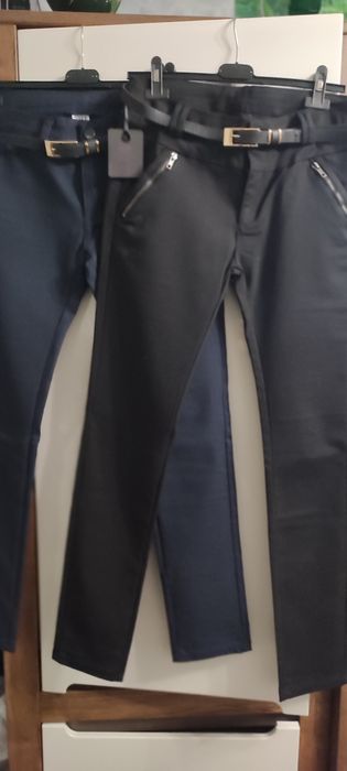 Spodnie damskie eleganckie czarne i granat
