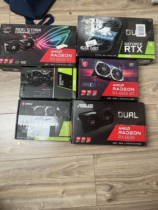 6 kart graficznych – uszkodzone / z wadami– NVIDIA I AMD