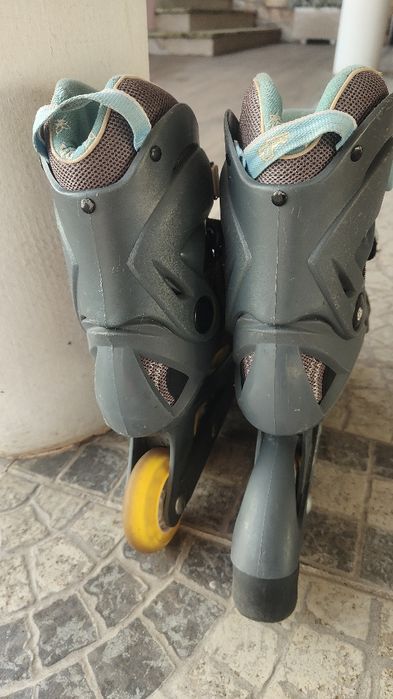 Patins em linha usados.439876002619084801