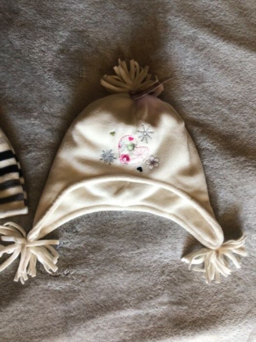 Флисовые двухслойные шапочки на осень на 1-3 года, новые с этикетками