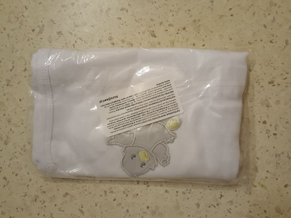 Body niemowlęce kopertowe białe Eevi rozm. 62