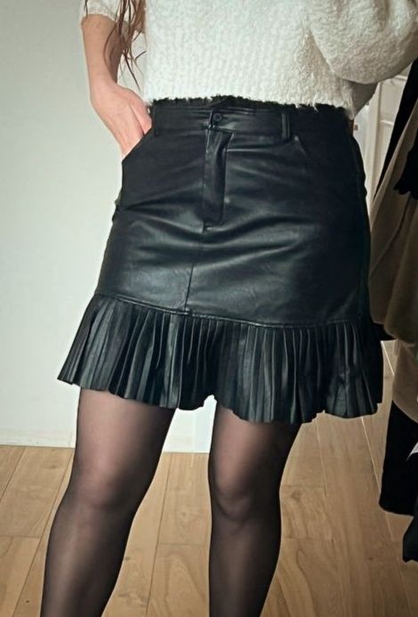 Спідниця тепла, юбка коротка, юбка школярка, юбка  шкіряна