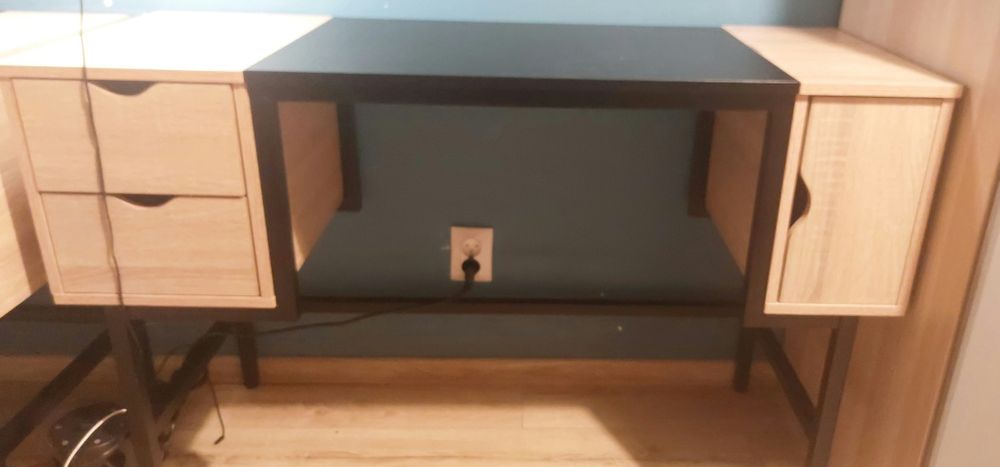 Eleganckie biurko do pracowni loft biurko szkolne stal proszkowana