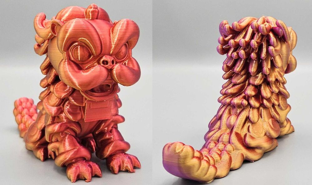 Filament 3D PLA 1kg 1.75mm Czerwono-Złoto-Fioletowy kompatybilny z AMS