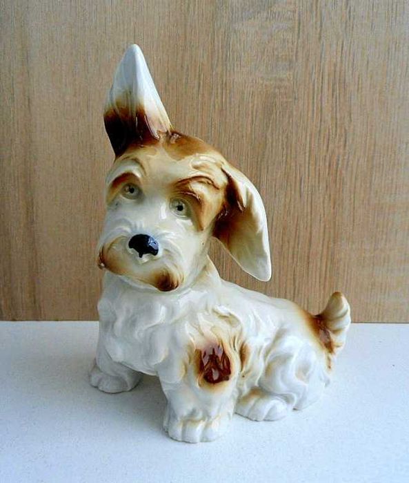 "ТЕРЬЕР.СОБАКА" красивая большая статуэтка Германия фарфор