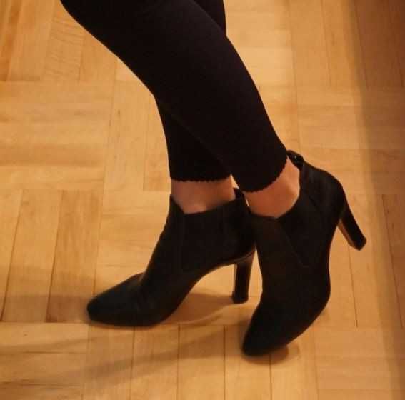 Prima Moda Botki 39 25,5 cm Skóra naturalna Kozaki Buty na słupku