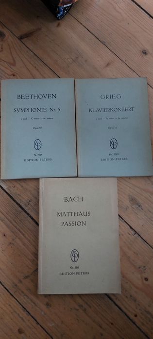 Partytury Edition Peters - Bach, Beethoven, Grieg
