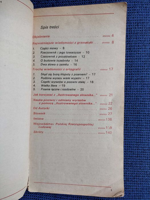 Ilustrowany słownik ortograficzno-gramatycz dla kl I-III –E.Przyłubska