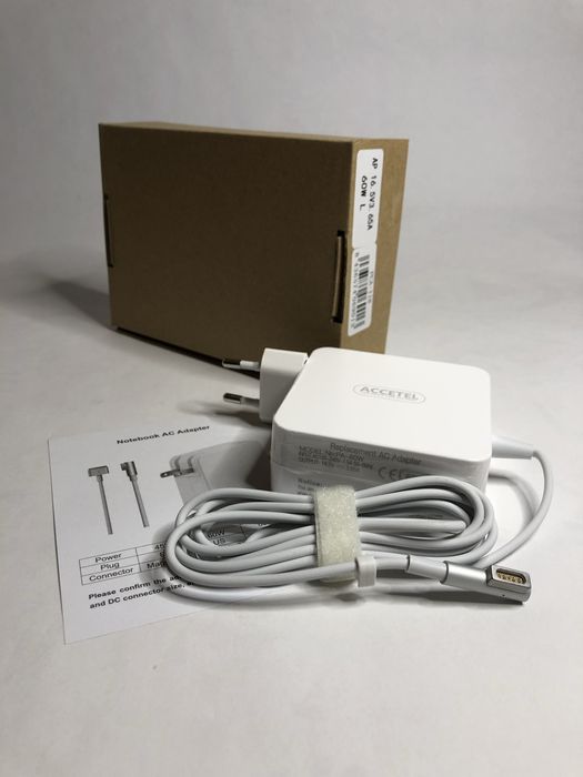 Carregador para Portátil Apple Macbook Pro e Air MagSafe 1 60w L NOVO