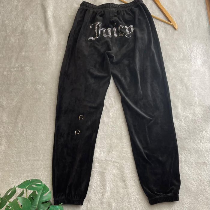 Штани велюрові чорні брюки Juicy couture — zdjęcie 4