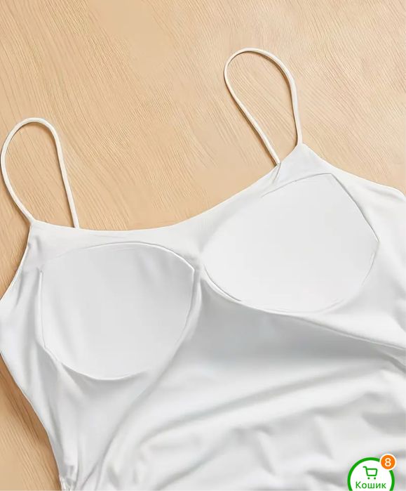 Біла майка з вставками