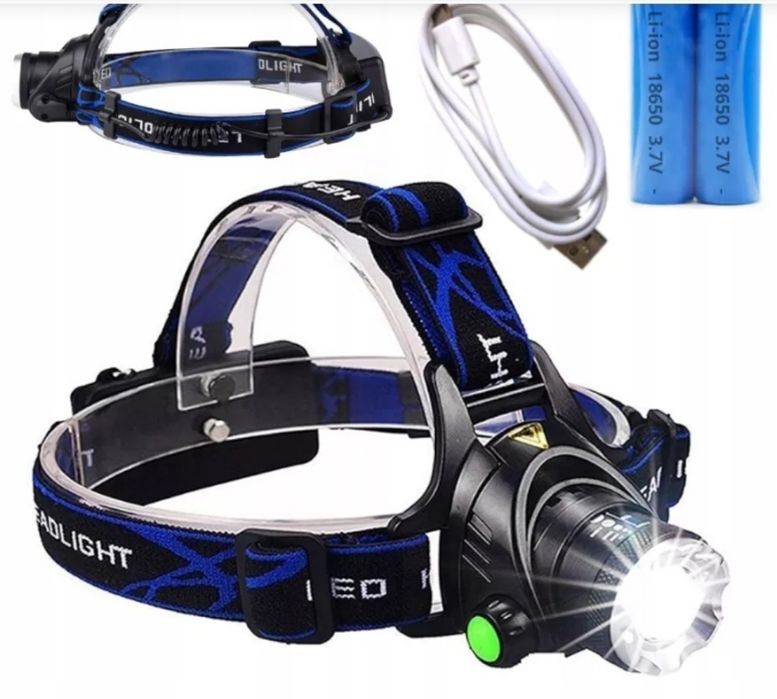 Nowa LATARKA CZOŁOWA LED zoom czołówka lsmpka na głowę