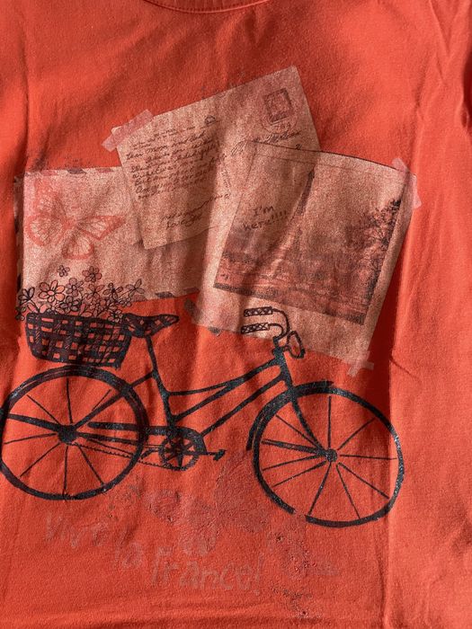 T shirt laranja vintage rapariga 13 14 anos Zara Kids
