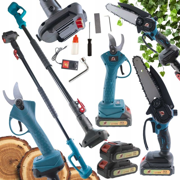 ZESTAW NARZĘDZI OGRODNICZYCH Na Wysięgniku Teleskopowym Piła Sekator