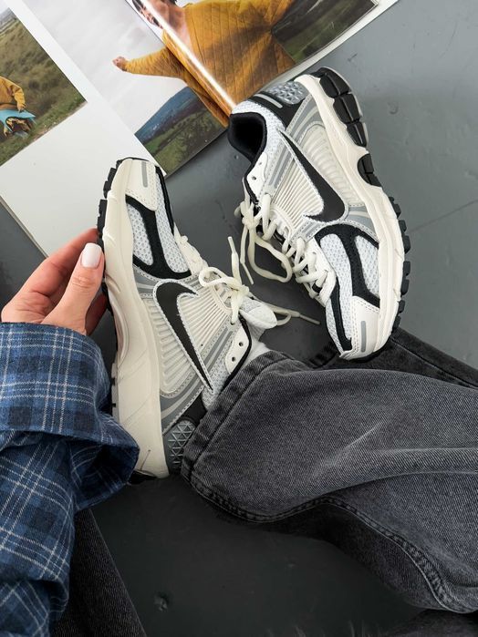 Кросівки Nike Zoom Vomero 5 White/Black/Grey premium | Кроссовки Найк жіночі чоловічі