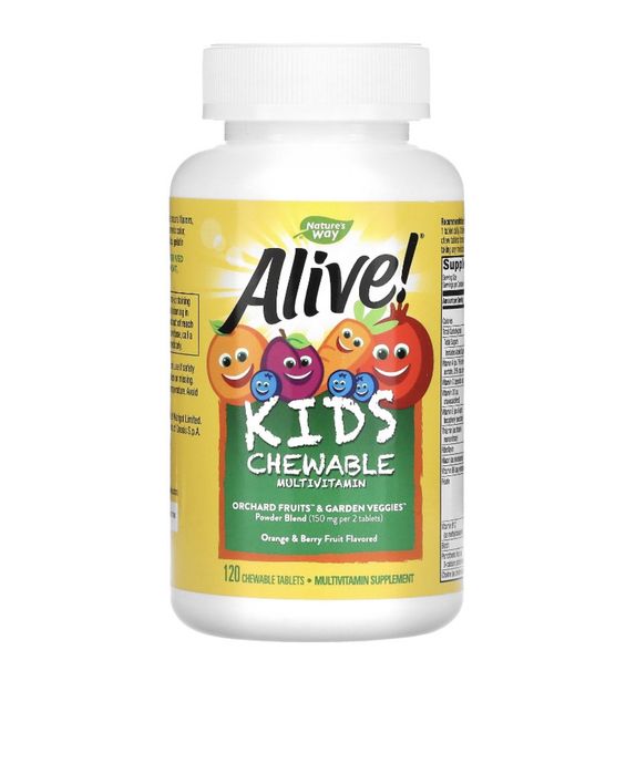 Alive , комплекс вітамінів для дітей , смак апельсина та ягід .