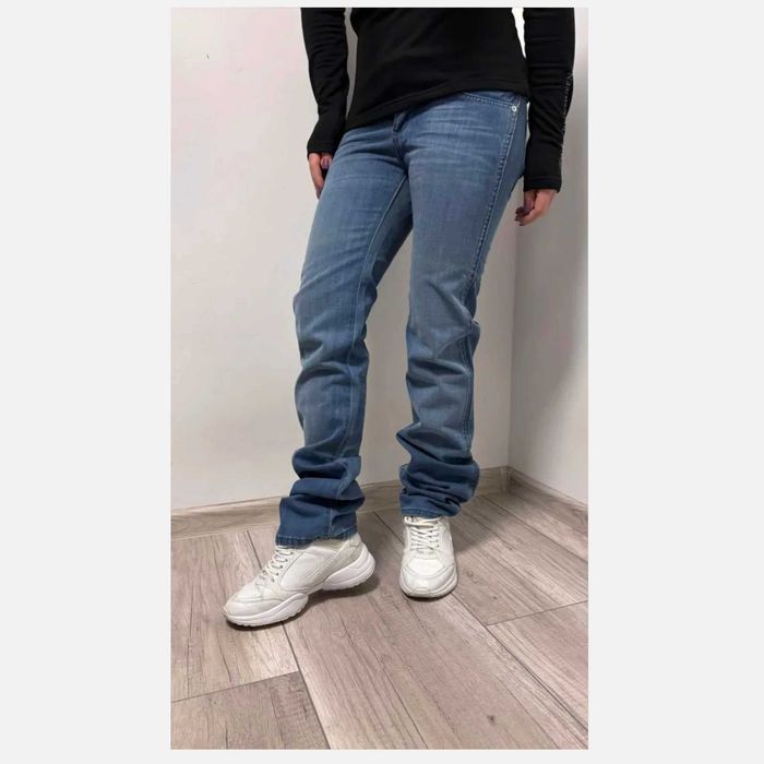 Wrangler Mae W26 L34 Straight Proste Damskie Jeansy Spodnie Y2K