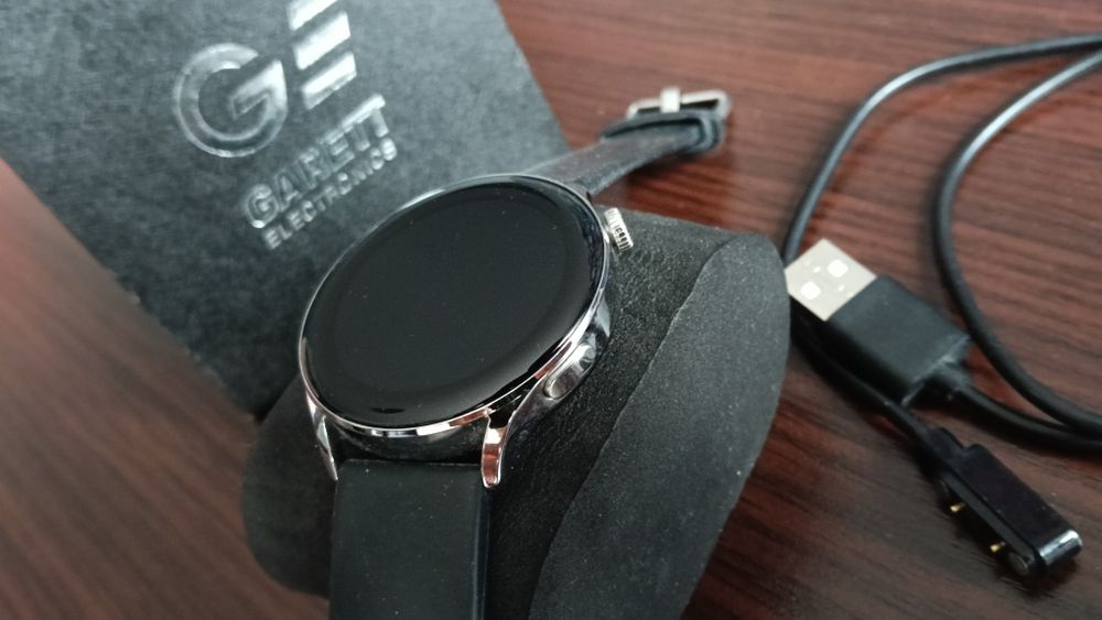Smartwatch Garett Elegance RT Zegarek czarny srebrny