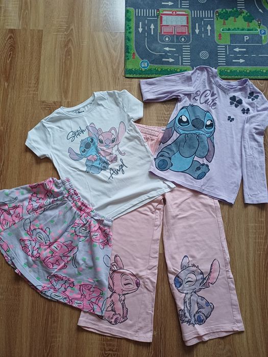 Ubranka STITCH 128 dla dziewczynki 7 szt