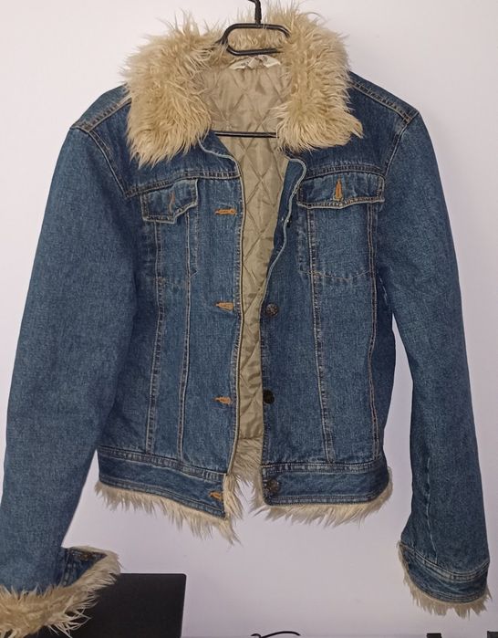 Kurtka jeans ocieplana