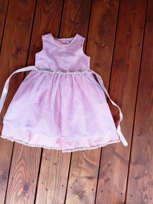 Sukienka tiul różowa 2/3 lata