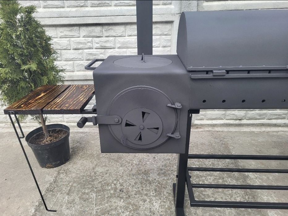 Ідеальний Подарунок! 4мм! Посилений! Мангал с Коптильней и печкой