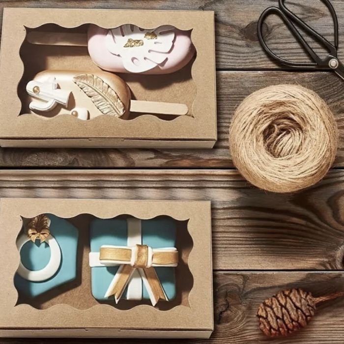 10 шт коробки бокси для пакування з віконцем