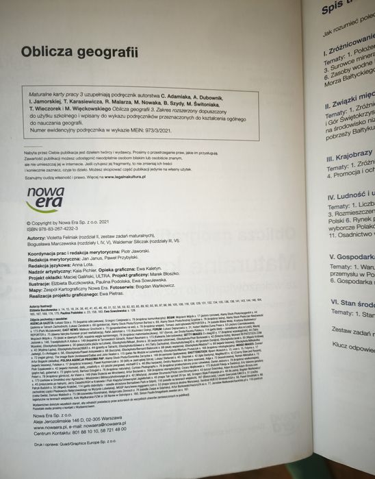 Oblicza geografii maturalne karty pracy zakres rozszerzony 3 nowa era