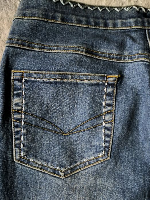 Spodnie jeans, jeansowe, vintage, dzwony, M (38)