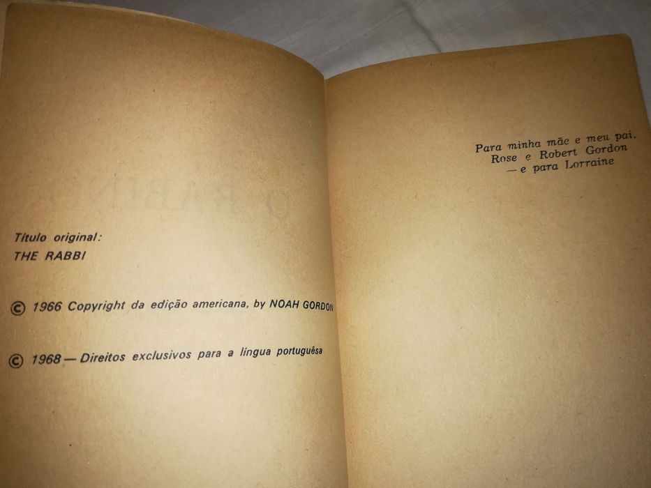 o rabino (noah gordon) 1968 livro